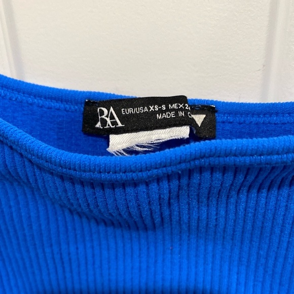 Zara Seamless Ribbed Cobalt Blue Bralette XS-S - Picture 4 of 4